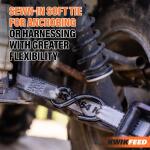 Keeper KwikFeed Ratchet Tie Down Strap 16ft. x 1.25in. 1,000lbs. with Safety Clip (2-Pack) (43571)