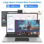 Jumper 16" Laptop, Intel Celeron 5305U, 4GB RAM, 128GB Storage, Windows 11, FHD IPS, HDMI