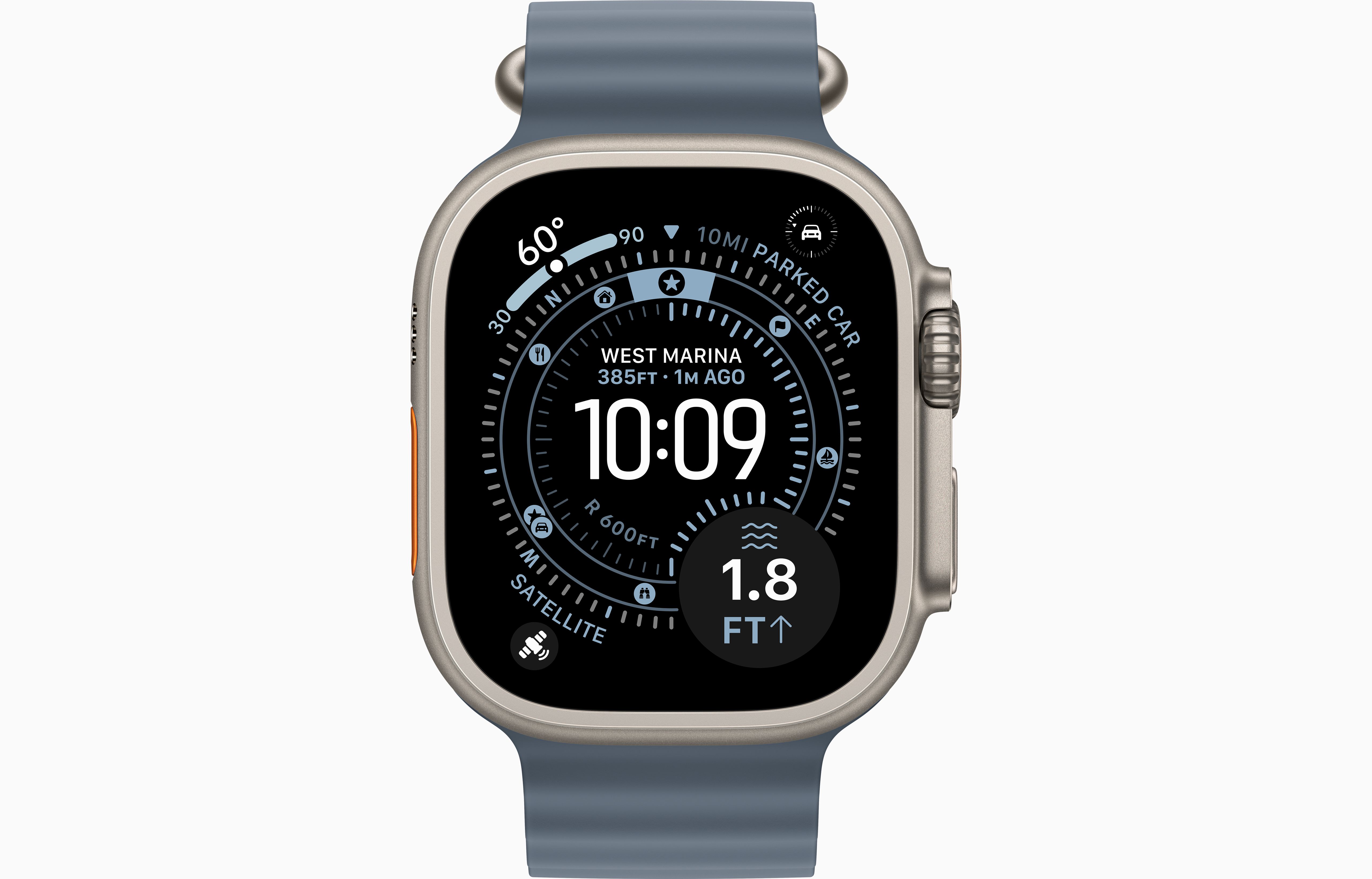 Apple Watch Ultra 3 GPS + Cellular, Natural Titanium   Ocean Band - Image 2