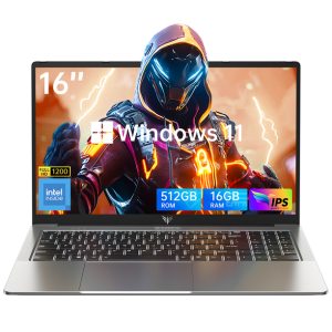 SMALLRT 16" FHD Laptop, Intel N97, 16GB RAM, 512GB SSD, Windows 11