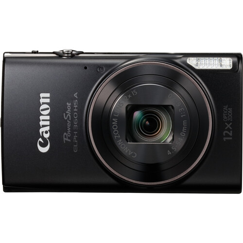 Canon PowerShot ELPH 360 HS A Camera with Basic Bundle (Black) - Image 2