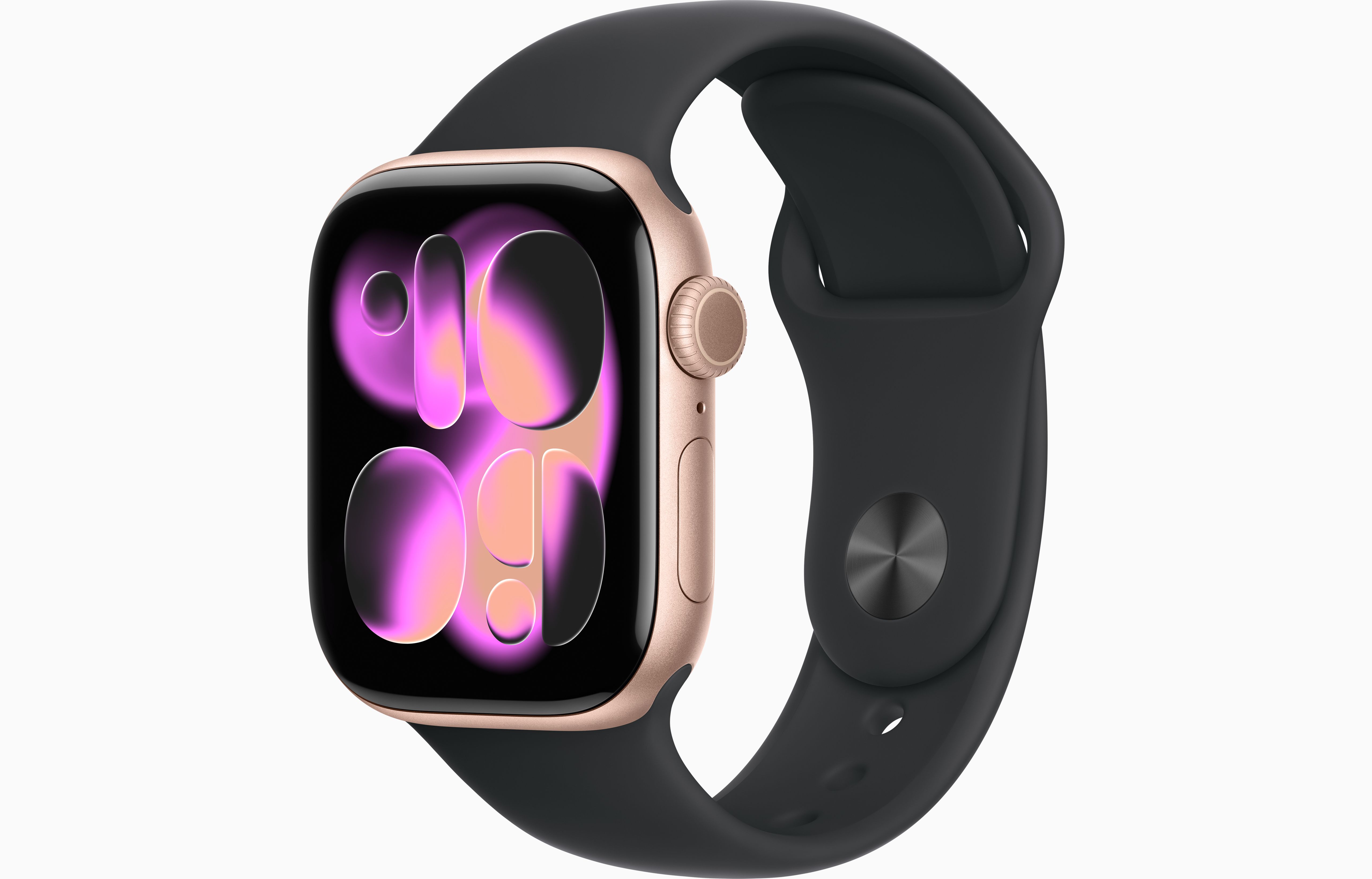 Apple Watch Series 11 Aluminum GPS – Rose Gold (Black Sport Band)
