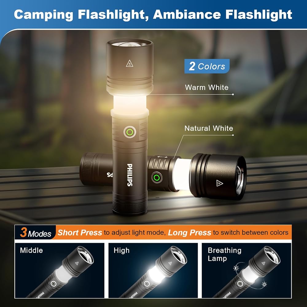 PHILIPS Rechargeable Flashlights High Lumens with Ignition Lens - Image 5