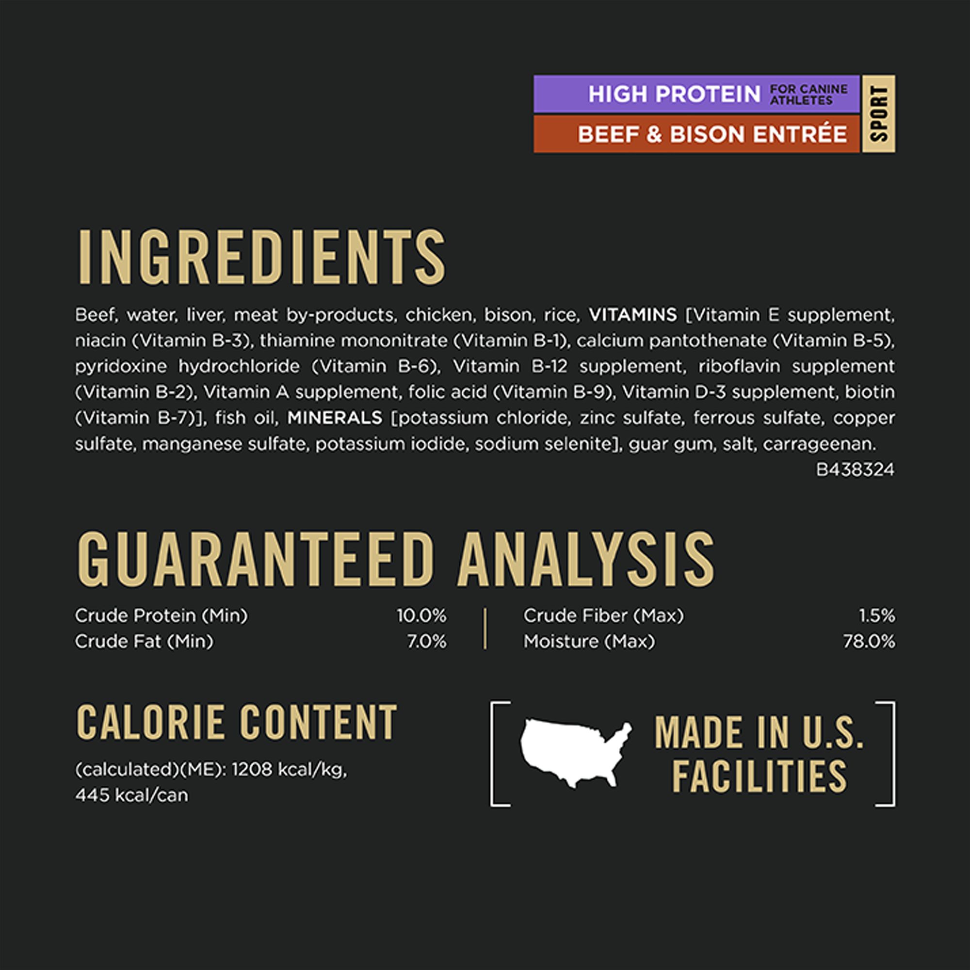 Purina Pro Plan Sport High Protein Adult Wet Dog Food - Beef & Bison, - Image 6