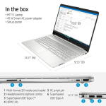 HP 15.6" Laptop, i3-1115G4, 8GB RAM, 256GB SSD, Win 10 S, Silver (15-dy2091wm)