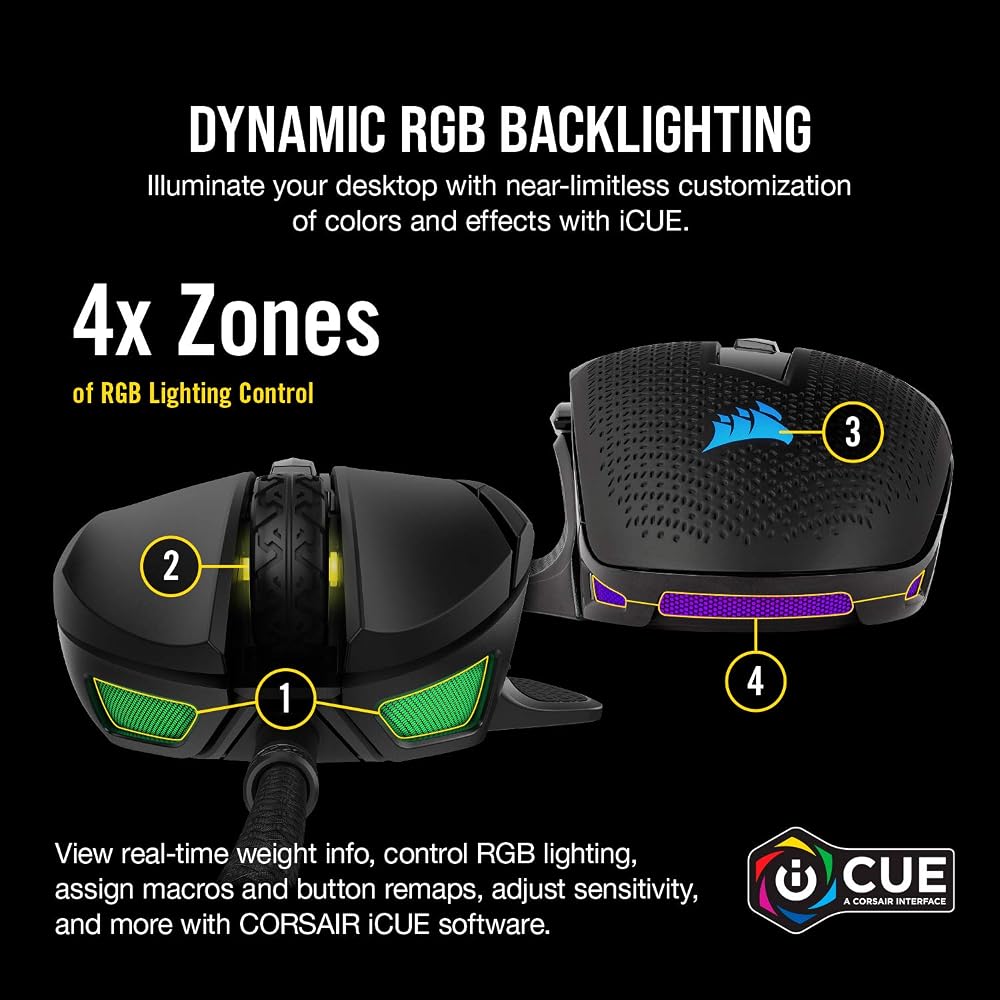 Corsair NIGHTSWORD RGB Wired Gaming Mouse - Image 7