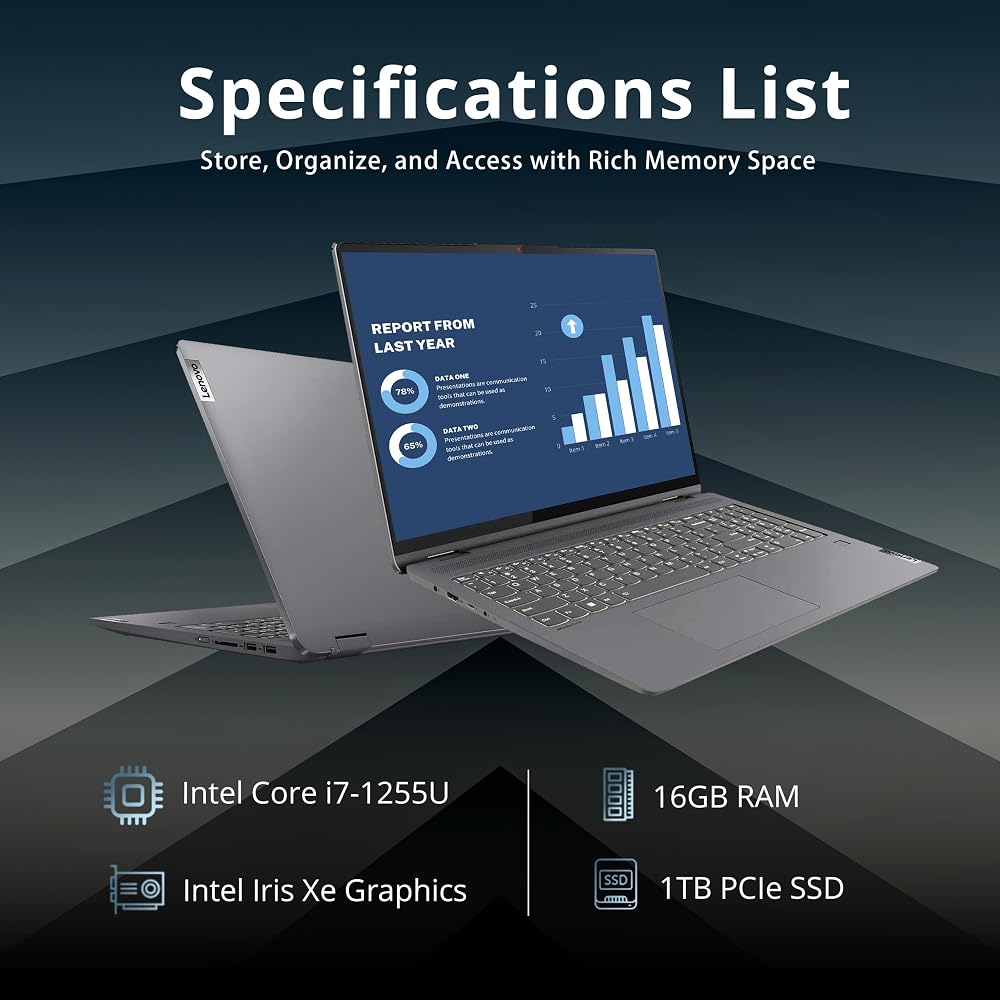 Lenovo IdeaPad Flex 5 16"  2-in-1 Touchscreen Laptop Intel Core i7-1255U - Image 2