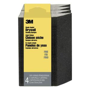 3M 2 7/8 in. x 4 7/8 in. x 1 in. Fine Angled Drywall Sanding Sponge (4-Pack) (CP-042-4PK)