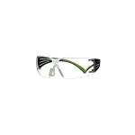 3M SecureFit 400 Safety Glasses with Clear Anti-Fog Lenses, Black/Neon Green (SF400C-WV-6)
