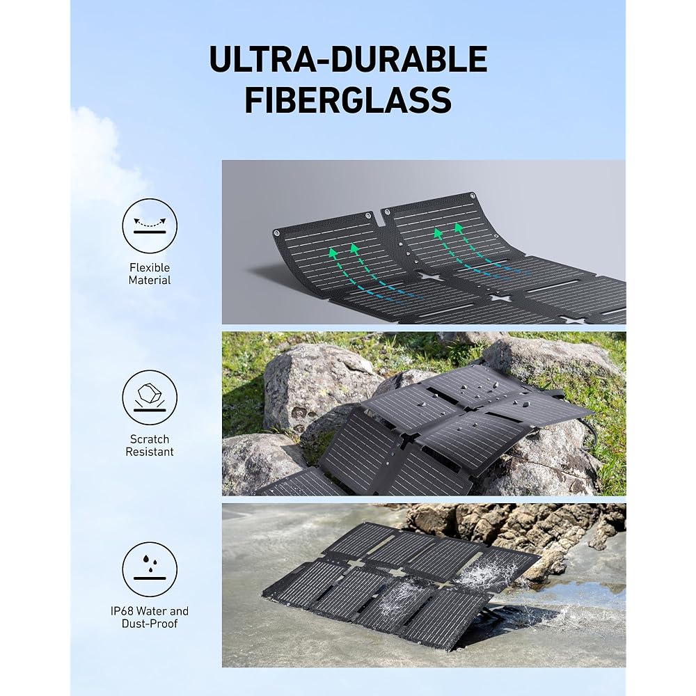 Anker SOLIX C300 DC Power Bank Station and 60W Solar Panel, - Image 7