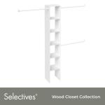 ClosetMaidSelectives 12 in. W White Custom Tower Wall Mount 6-Shelf Wood Closet System (7033)