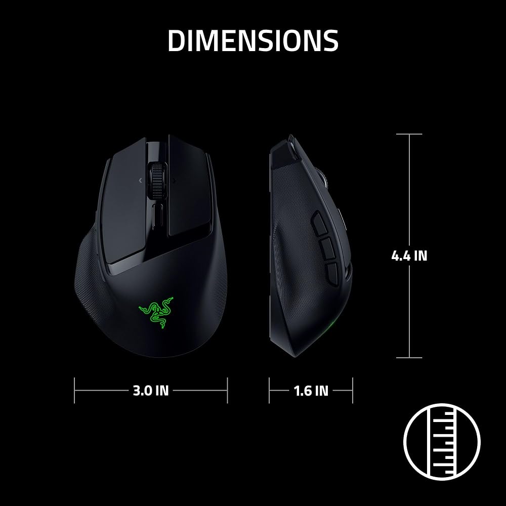 Razer Basilisk Mobile Portable Ergonomic Wireless Gaming Mouse - Image 9