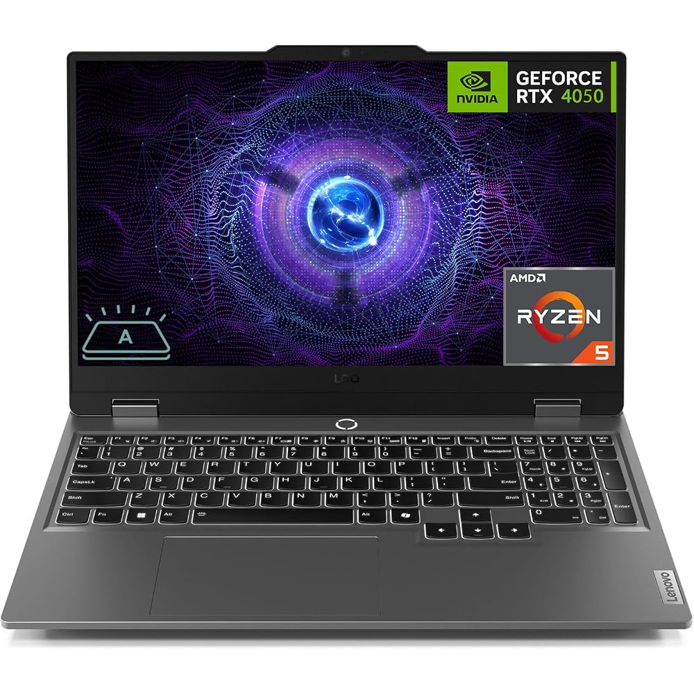 Lenovo LOQ Gaming Laptop, 15.6" AMD Ryzen 5 7235HS Processor,  GeForce RTX 4050, 16GB DDR5, 1TB SSD - Image 1