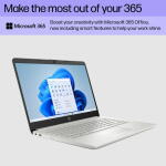 HP Stream 14", Intel Celeron, 4GB RAM, 64GB, Win 11 (S Mode), Silver (14-cf2723wm)