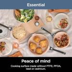 Ninja 10-Piece Nonstick Ceramic Cookware Set, PFOA-Free, Oven Safe, Induction Compatible (CK89010BF)