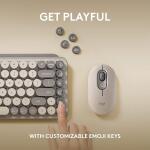 Logitech POP Mechanical Wireless Keyboard with Customizable Emoji Keys - Mist