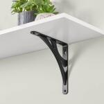 Everbilt 8 in. Black Contempo Steel Shelf Bracket (46403PKLHD)