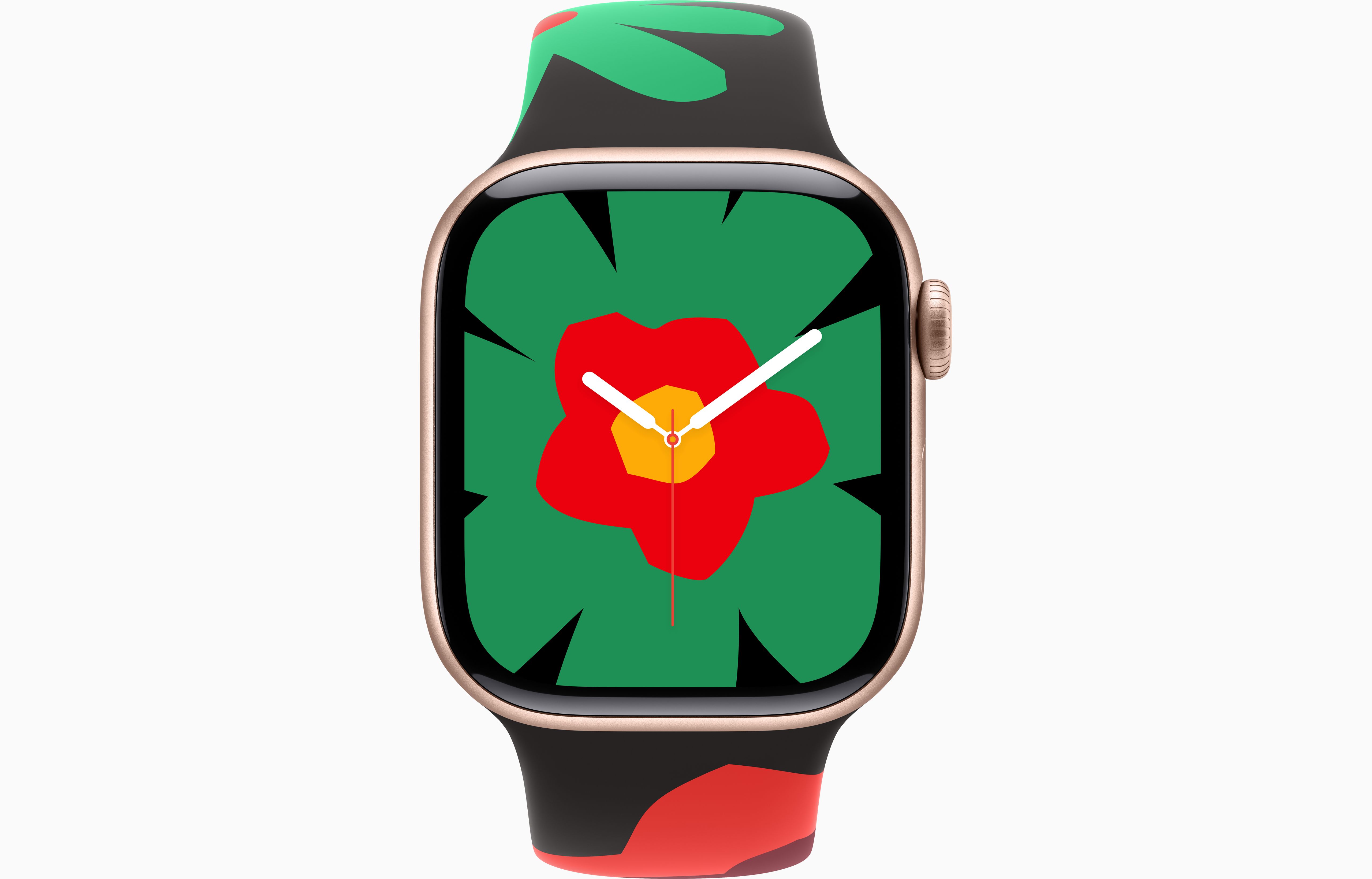 Apple Watch Series 11 Aluminum GPS – Rose Gold ( Black Unity - Unity Bloom Sport Band) - Image 2