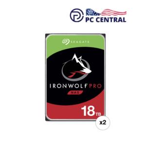 Seagate 18TB IronWolf Pro 7200 rpm SATA III 3.5" Internal NAS HDD (CMR, Retail, 2-Pack)