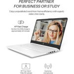 HP 14" HD Laptop, Intel Quad-Core, 16GB RAM, 64GB eMMC + 256GB Micro SD, Windows 11 S Mode, Snowflake White