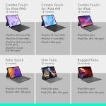 Logitech Combo Touch iPad Pro 11-inch​ (M4)(2024) Keyboard Case Multi-use Mode - Midnight Black