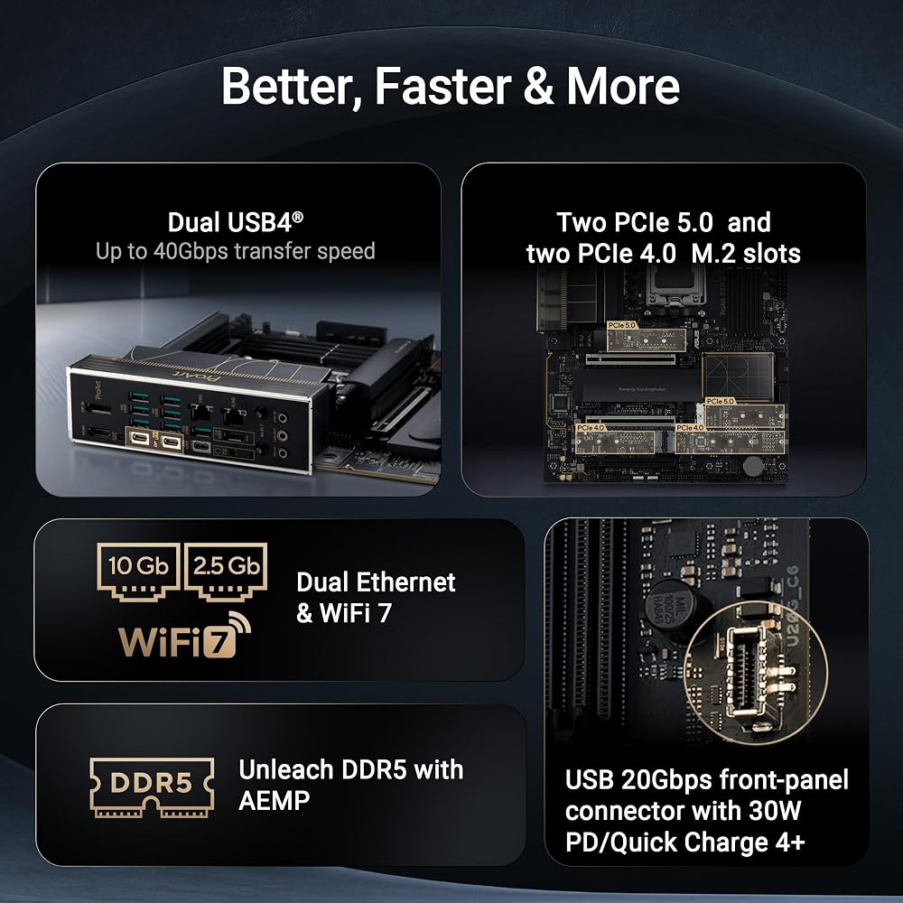 ASUS ProArt X870E-CREATOR WiFi AMD AM5 X870E ATX Motherboard - Image 3