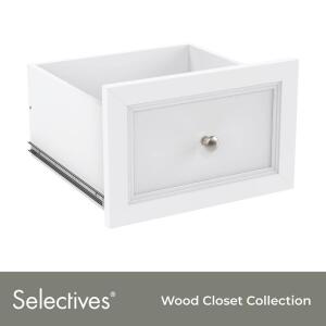 ClosetMaid Selectives 10 in. H x 15 in. W White Wood Drawer with Silver Handle (6009002)