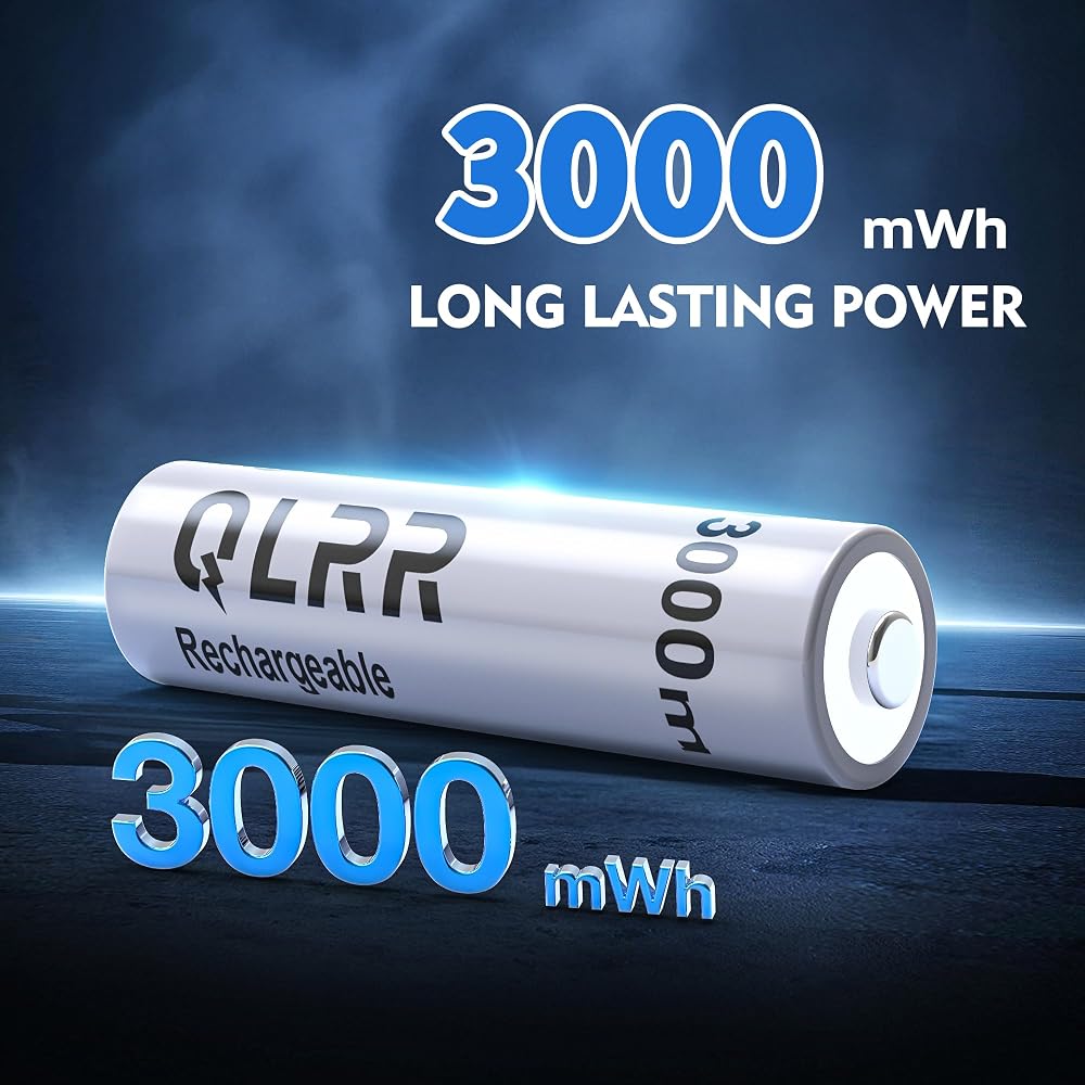 QLRR Rechargeable Lithium AA Batteries with Fast Charger 8 Pack - Image 2