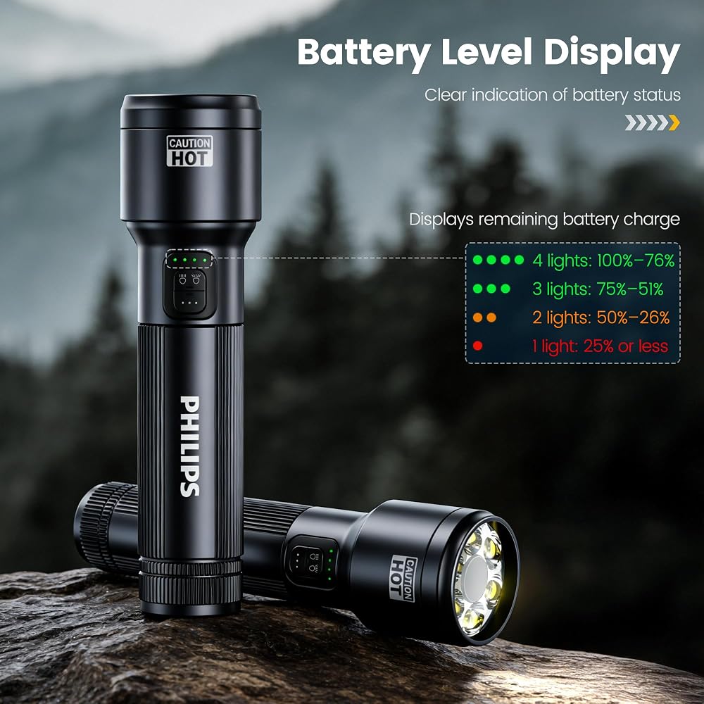 PHILIPS SFL2154 Rechargeable EDC Tactical Flashlight - Image 7