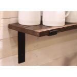 Crates & Pallet 10 in. Black Steel Shelf Bracket for Wood Shelving (69102)