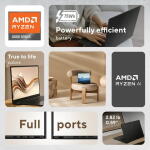 ASUS Zenbook 14" OLED Touch Laptop, Ryzen 7-8840HS, 16GB RAM, 512GB SSD, Jade Black