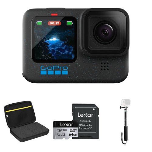 GoPro HERO12 Camera Basic Accessory Bundle - Black - Image 1