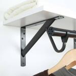 Everbilt 8 in. x 12.4 in. x 1.05 in. Bronze Heavy Duty 300 lbs. Shelf and Rod Bracket (EH-WSTHDUS-332)