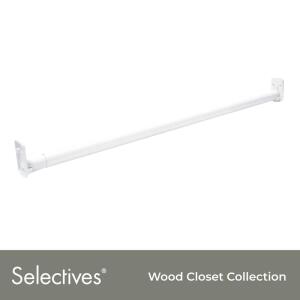ClosetMaidSelectives 30 in. - 48 in. White Adjustable Teardrop Closet Rod (7042)