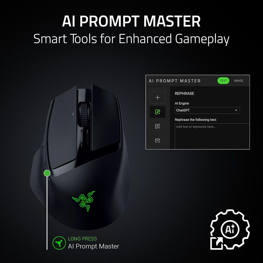 Razer Basilisk Mobile Portable Ergonomic Wireless Gaming Mouse - Image 8