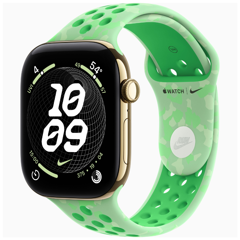 Apple Watch Series 12 46mm,GPS + Cellular Titanium Radiant Gold (Nike Sport Band)