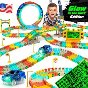 JitteryGit STEM Race Car Track Toy