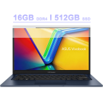 ASUS VivoBook 14" FHD i3-1215U 16GB/512GB – Win11, Blue