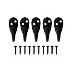 Everbilt Matte Black Light-Duty Single Robe Hook (5-Pack) (20786)