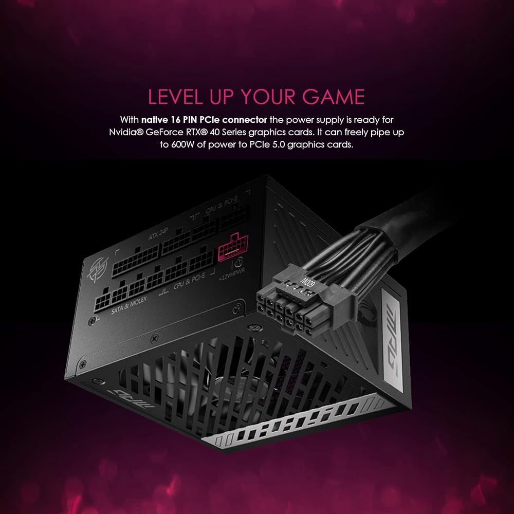 MSI MPG A850G PCIE 5 & ATX 3.0 850W Gaming Power Supply - Image 5