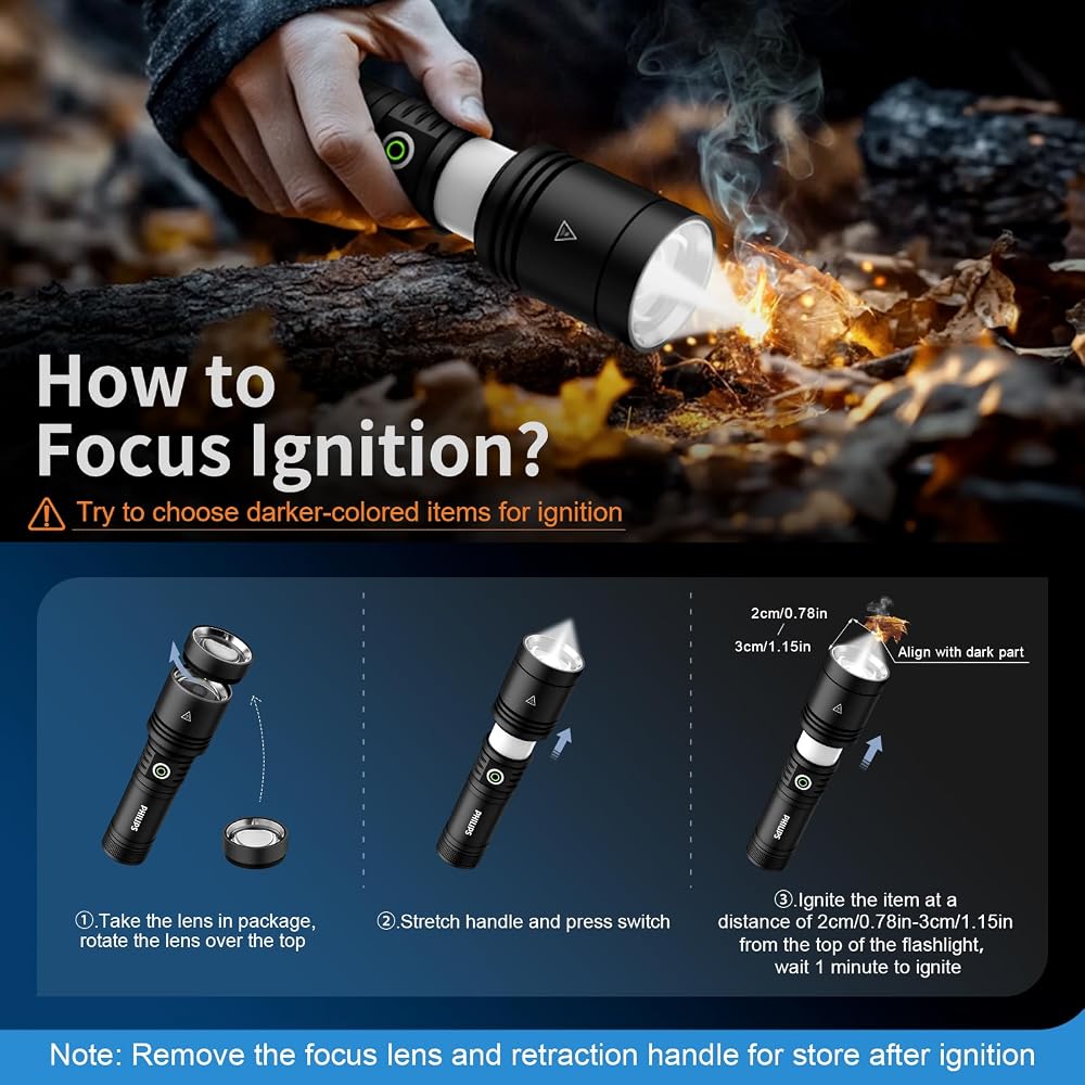 PHILIPS Rechargeable Flashlights High Lumens with Ignition Lens - Image 2