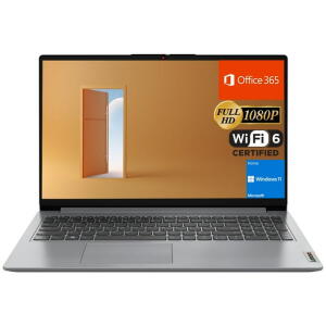 Lenovo IdeaPad 1, 15.6" FHD, Intel Dual Core, 8GB RAM, 128GB SSD + 128GB eMMC, Win11 Home