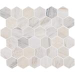 MSI Angora Hexagon 11.75 in. x 12 in. x 10 mm Honed Mosaic Marble Floor and Wall Tile (0.98 sq. ft./Each) (ANGORA-2HEXP)