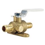 Apollo 1/2 in. Brass PEX-B Barb Ball Valve with Drain and Mounting Pad (APXV12WD)