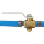 Apollo 1/2 in. Brass PEX-B Barb Ball Valve with Drain and Mounting Pad (APXV12WD)