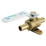 Apollo 1/2 in. Brass PEX-B Barb Ball Valve with Drain and Mounting Pad (APXV12WD)