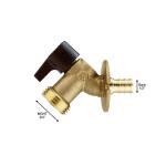 Apollo 1/2 in. Brass PEX-B Barb x 3/4 in. Garden Hose Thread Quarter-Turn Sillcock (APXSCV1234)