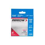 Arrow T50 1/4 in. Leg x 3/8 in. 504 Galvanized, Medium Crown, Divergent Point, 20-Gauge, Heavy-Duty Steel Staples (1,250-Pack) (504)