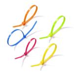 Commercial Electric 8in Standard Cable Zip Ties 100 COMBO Pack (Assorted Colors) - GT-200ST