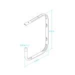 Everbilt 9 in. 2-In-1 Wall/Ceiling Steel Hook and Shelf Hanger in Black for Large Items (Mounting Hardware Included) (69637)